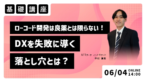 ローコード開発は良薬とは限らない！DXを失敗に導く落とし穴とは？（基礎講座／2024年6月）